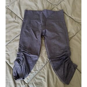 Lululemon‎ In the Flow Crop II Leggings Navy Blue Capri Ruched Yoga Women's 6